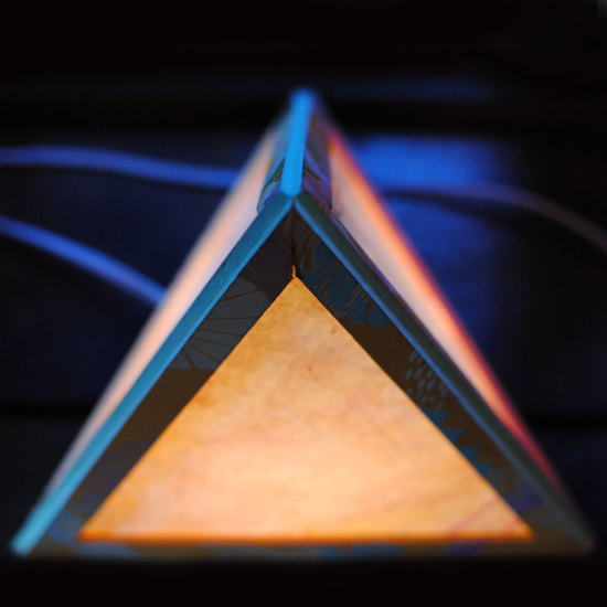 Balsa Pyramid Lamps